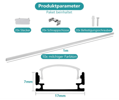 Robustes LED Profil aus hochwertigem Material