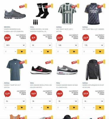 Picksport Restgrößen Sale