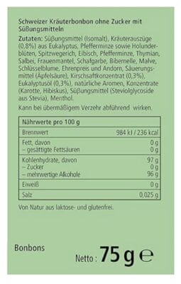 zuckerfreie Ricola Eukalyptus Kirsche
