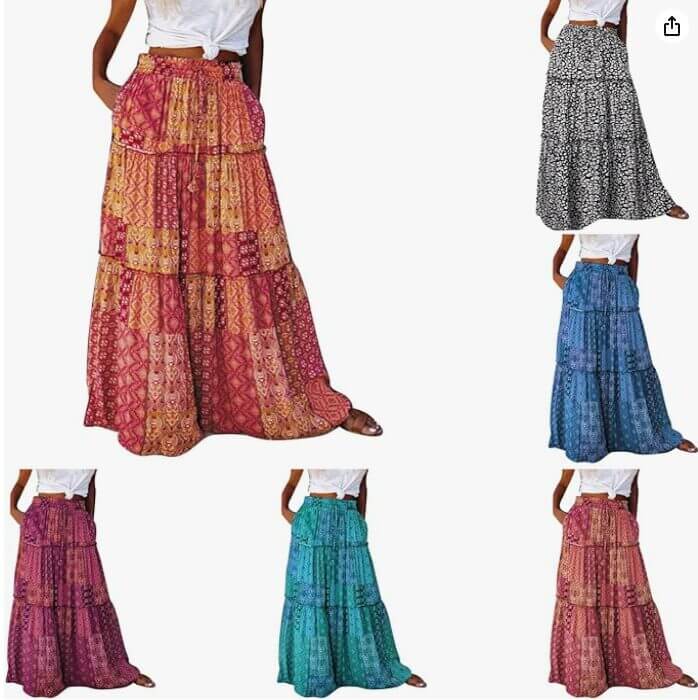 Rock Damen Boho – 50% Rabatt
