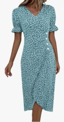 Sommerkleid Damen mit luftiger und leichtgewichtiger Struktur und V-Ausschnitt