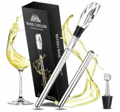 INOMO Weinkühlstab-Set 4 in 1 Weinkühlstab mit Ausgießer 