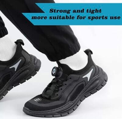 FZSECRIU elastische Schnürsenkel – Knopfverschluss für bequemen Halt ohne Binden. Perfekt für jeden Schuh.