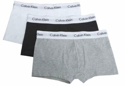 Calvin Klein 3er-Pack Boxershorts: Stretch, Low-Rise, Schwarz/Weiß/Grau Heather, komfortable Passform.