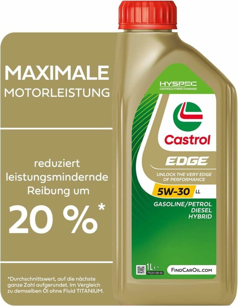 Bestseller Nr.1 – Castrol EDGE 5W-30 LL Longlife Motoröl – 41% Rabatt