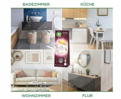 Erlebe frischen Sommerduft zu Hause mit der eleganten Air Wick Duftvase mit Aromaperlen.