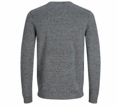 JACK & JONES Male Strickpullover: Rundhals, einfarbig, aus weicher, elastischer Baumwolle, perfekt für jede Jahreszeit.