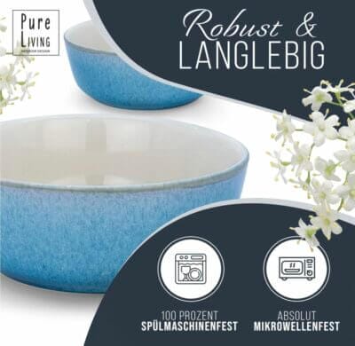Erlebe Ibiza-Flair mit dem Pure Living Kaffeetassen Set: kratzfest, mikrowellen- und spülmaschinenfest, stilvoll.