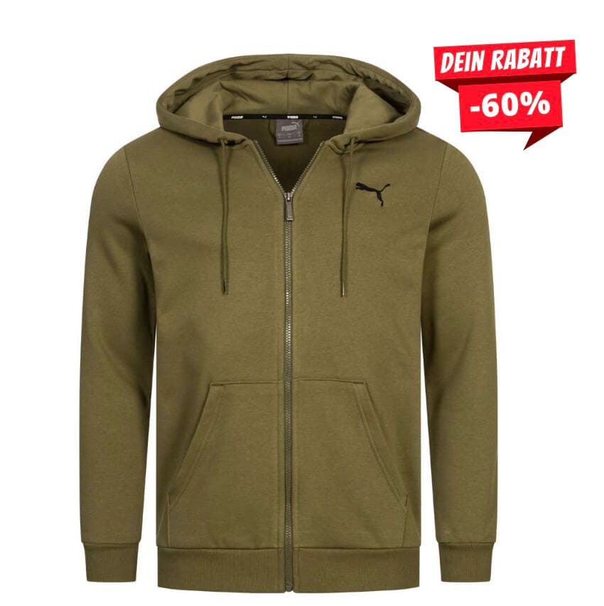 PUMA Essential Full Zip Kapuzen-Sweatshirt – 60% Rabatt