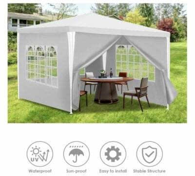 Joparri Pavillon: Stabil, wasserdicht, mit Fenstern. Perfekt für Gartenpartys und Outdoor-Veranstaltungen!