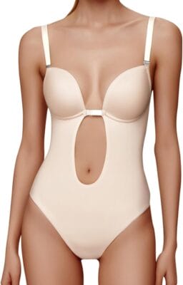 Rückenfreier Body mit BH