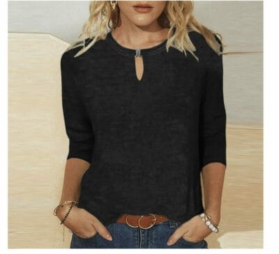Kaufe jetzt dein Damen 3/4 Arm Sommer T-Shirt und erlebe Mode, die sowohl bequem als auch schick ist!