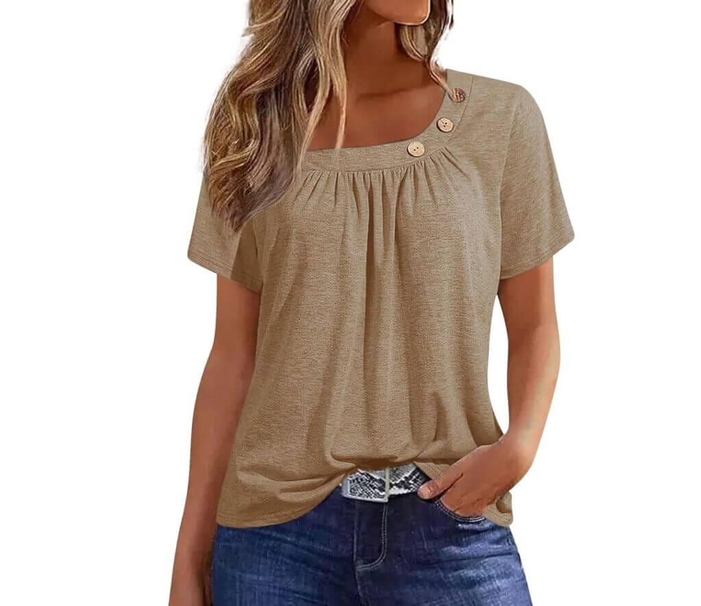 Kurzarm-Shirt für Damen – 50% Rabatt