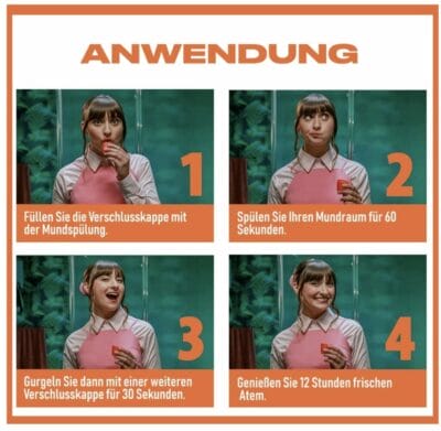 Anwendungsempfehlung Breath Co Mundspülung