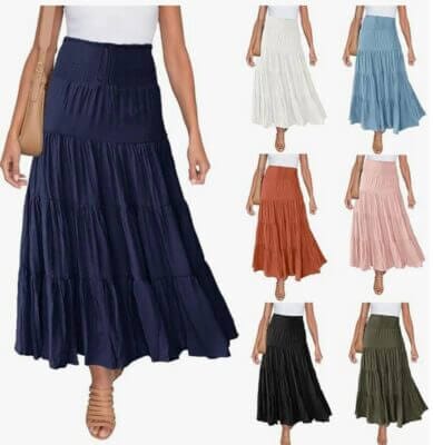 Boho-Chiffon-Rock für Damen