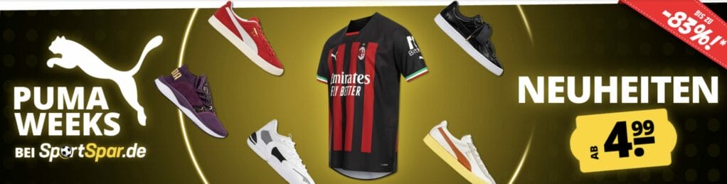 PUMA WEEKS BEI SPORTSPAR – BIS ZU 83% RABATT