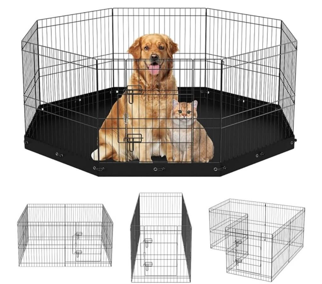 VEVOR Welpenlaufstall 8-TLG. 61cm hoch – 50% Rabatt