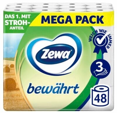 Zewa bewährt Toilettenpapier mit Strohanteil