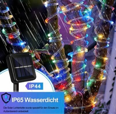 Verleihe deinem Garten mit dem Gimisgu 30M Solar Lichtschlauch in 8 Modi eine zauberhafte Atmosphäre.