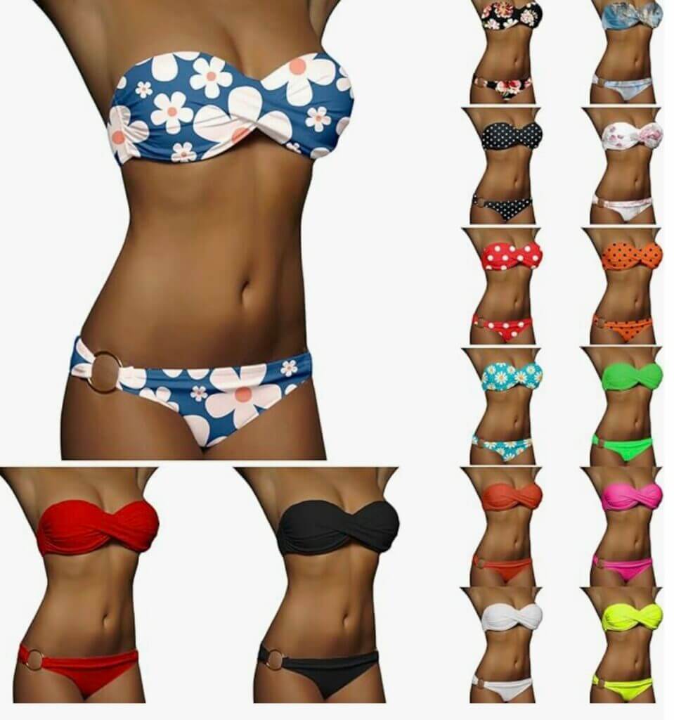 EWFAS Bandeau Bikini für Damen – 50% Rabatt