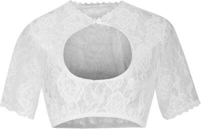 Dirndl Bluse für Damen mit Spitze 