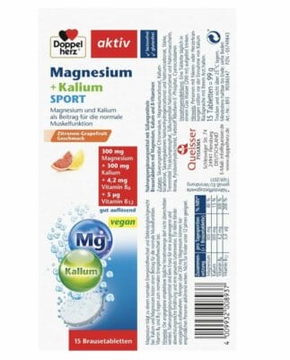 Hol dir jetzt Doppelherz Magnesium + Kalium SPORT und gib deinem Körper die Unterstützung, die er für eine optimale Muskelfunktion benötigt. 