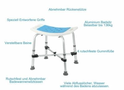 Investiere in deine Sicherheit und dein Wohlbefinden – du wirst begeistert sein, wie sehr dieser Duschhocker deinen Alltag erleichtert.