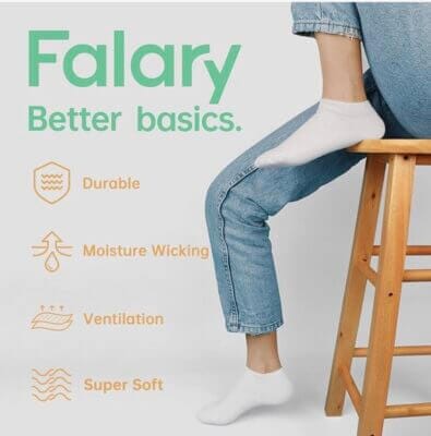 Sneaker Socken aus Baumwolle FALARY Sneaker Socken Herren & Damen bio Baumwolle