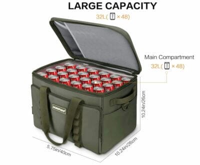 Hulongo Kühltasche 32L: Groß, faltbar, wasserdicht, hält bis zu 12 Stunden kühl. Perfekt für unterwegs.