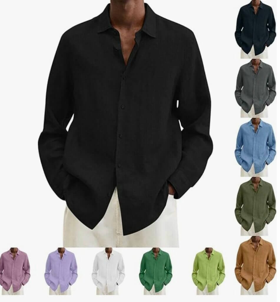 Herren Leinenhemd – 80% Rabatt