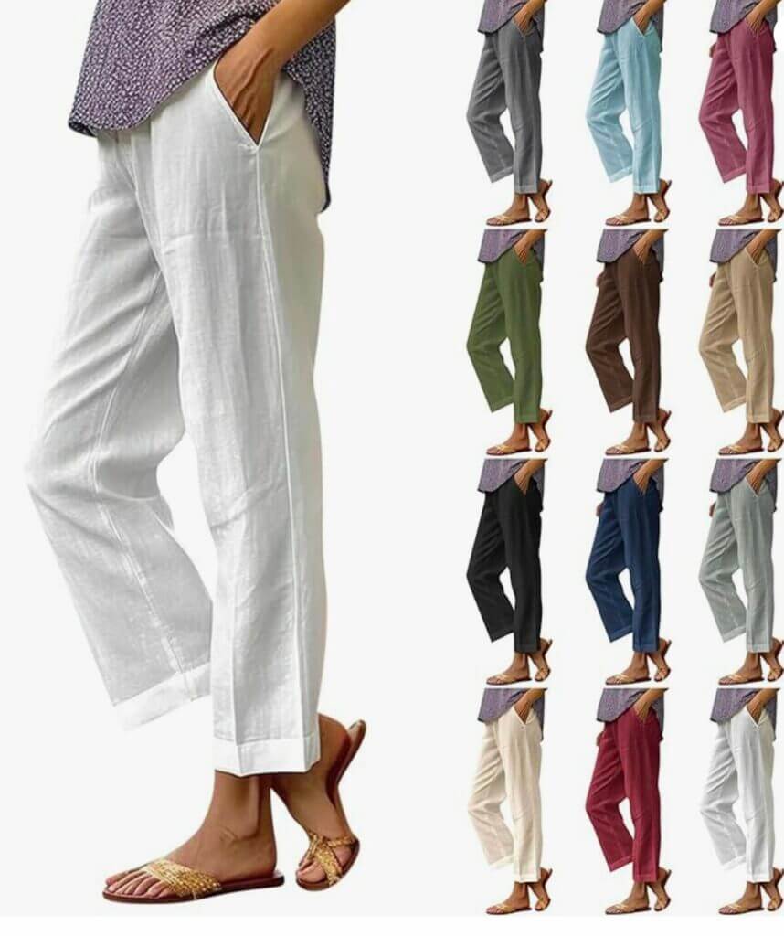 TIMELYE Leinenhose für Damen – 50% Rabatt
