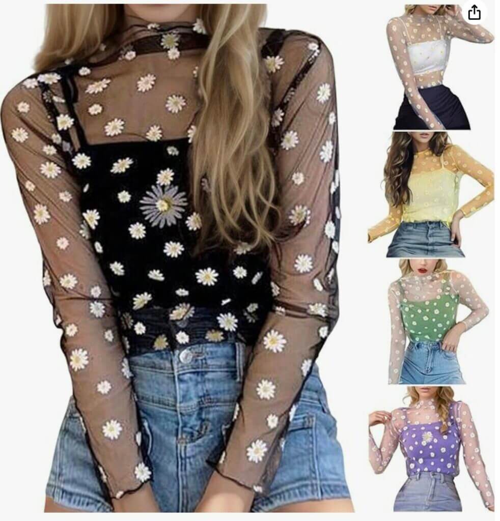 Damen Netz Oberteil – 50% Rabatt