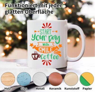 Plotterfolie Vinyl Plotterfolie | Vinyl | 25 Farben | Cricut | Silhouette | Klebefolie | Kreativ | Selbstklebend | 30,5 x 30,5 cm | Geschenk | Deko | Hobby