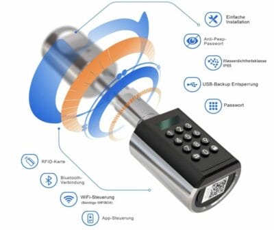 Hol Dir jetzt das RUILON Smart Elektronisches Türschloss mit Zahlencode und erlebe die perfekte Kombination aus Sicherheit und Komfort. 