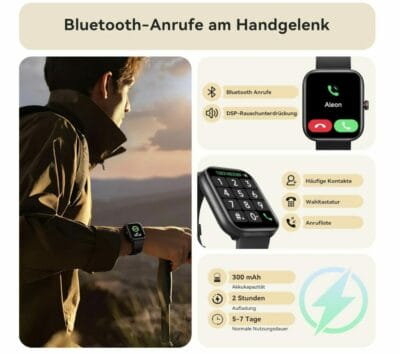 Smartwatch kompatibel Telefonfunktion 