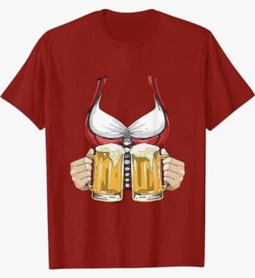 Damen T-Shirt mit Oktoberfest-Druck: Bequem, vielseitig, stylisch. Perfekt für jede Gelegenheit.