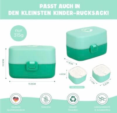 YINSHENYS Brotdose für Kinder: personalisierbar, BPA-frei, auslaufsicher, mikrowellenfest. Perfekt für Kindergarten und Schule.