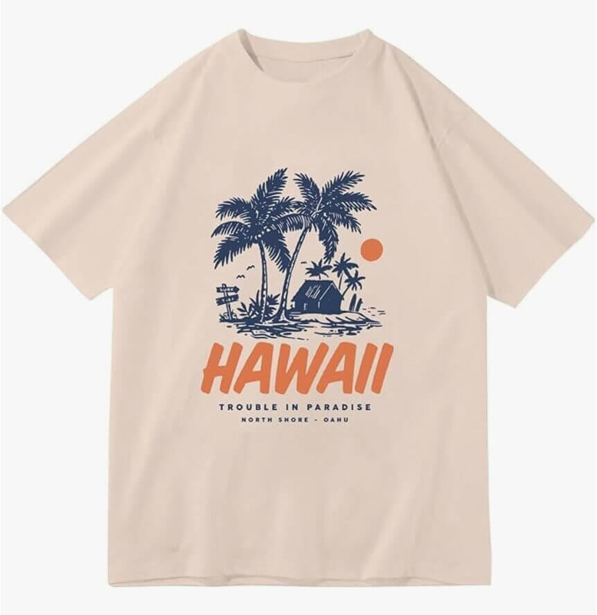 Basic T-Shirt für Herren Hawaii – 50% Rabatt