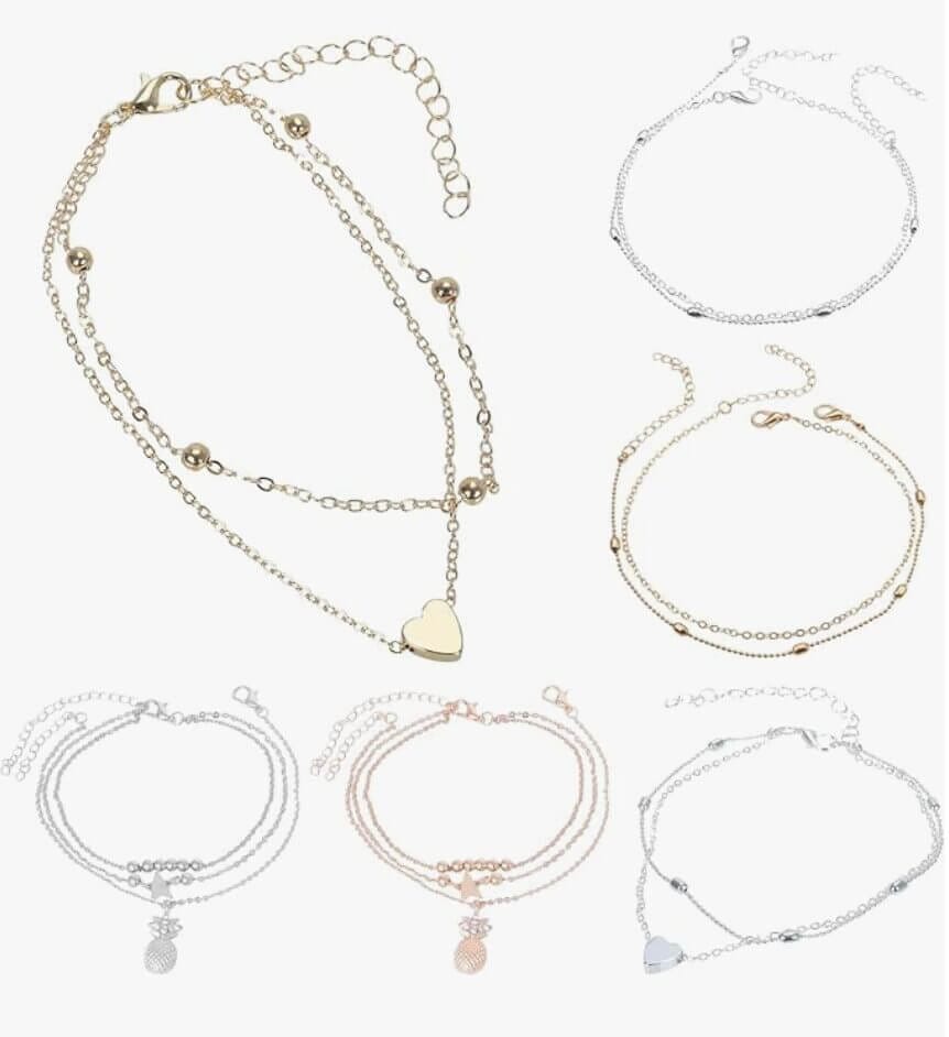 Fußkette für Damen aus Edelstahl – 50% Rabatt