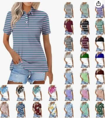 Ybing Poloshirt für Damen
