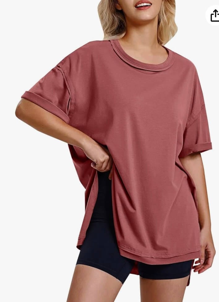 Damen Kurzarm Longshirt – 50% Rabatt