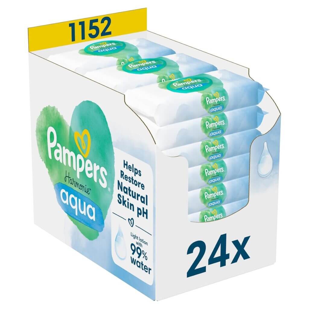 Pampers Baby Feuchttücher Harmonie Aqua (24er-Pack) – 28% Rabatt