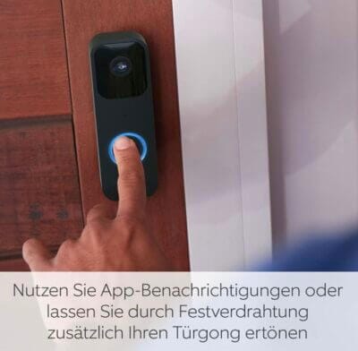 Sichere dein Zuhause mit Blink Video Doorbell und Echo Pop: HD-Video, Zwei-Wege-Audio, Alexa-kompatibel.
