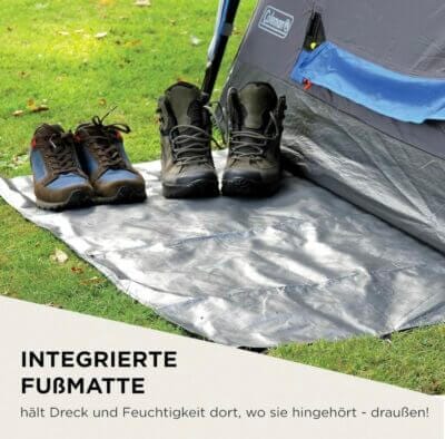 Coleman Octagon Zelt: 360° Rundumblick, stabil, wasserdicht, einfacher Aufbau, 15,7 m² Raum.