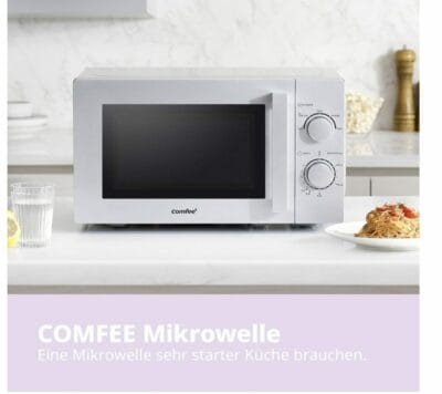 Gönn Dir die Comfee CMSN 20 si Mikrowelle und erlebe die perfekte Kombination aus Funktionalität und Design. 