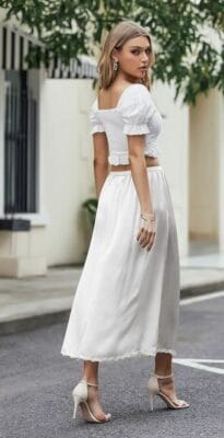 Unterrock Gönn dir den Avidlove Damen Satin Unterrock und erlebe, wie er deinem Outfit zu einem unvergesslichen Auftritt verhilft.