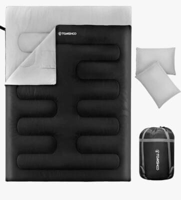 Wasserdichter Doppelschlafsack mit Zubehör 