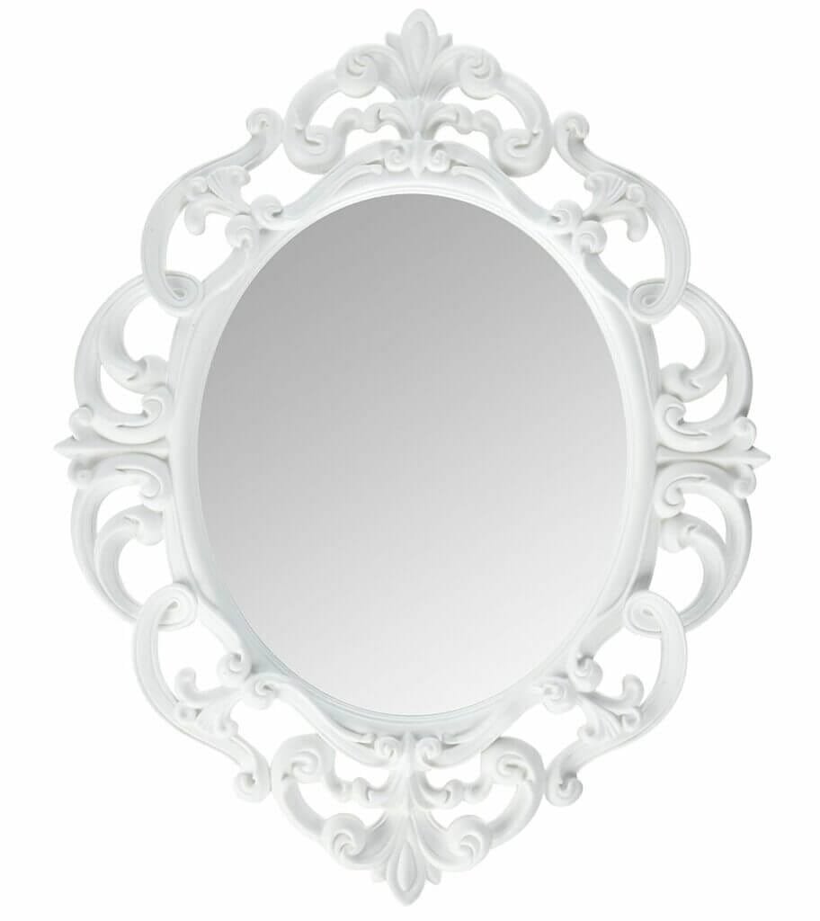 FindingKing Kole weiß oval Vintage Wandspiegel – 58% Rabat