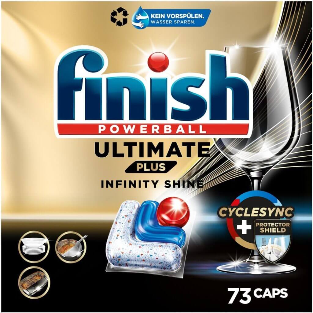 Finish Ultimate Plus Infinity Shine Spülmaschinentabs 73 Stück – 25% Rabatt