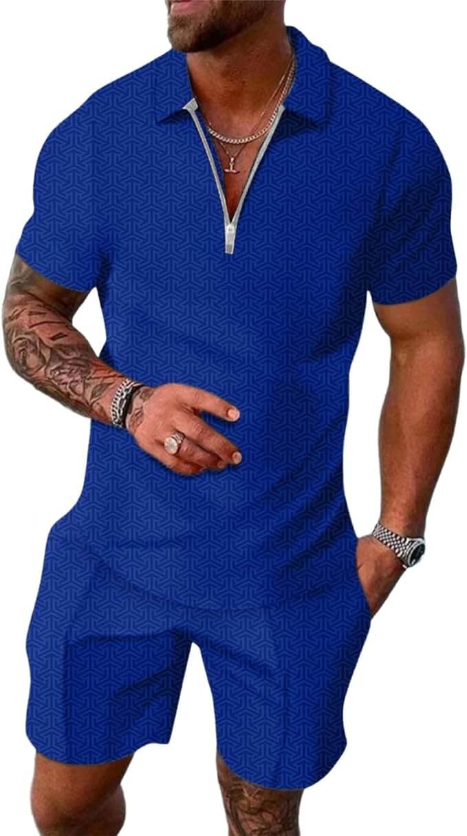 2 Teiler Herren Sommer Freizeitanzug – 50% Rabatt